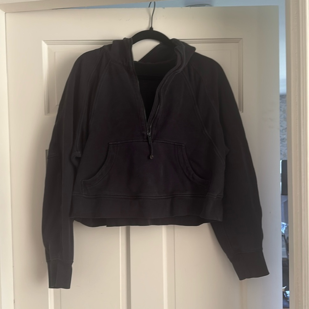 Lululemon Oversized Scuba Half Zip Sweatshirt Small Black